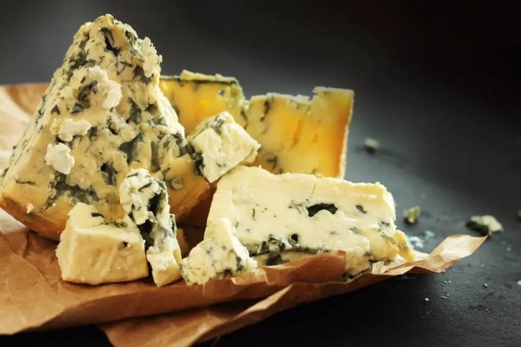 Roquefort cheese made from Lacaune sheep milk 